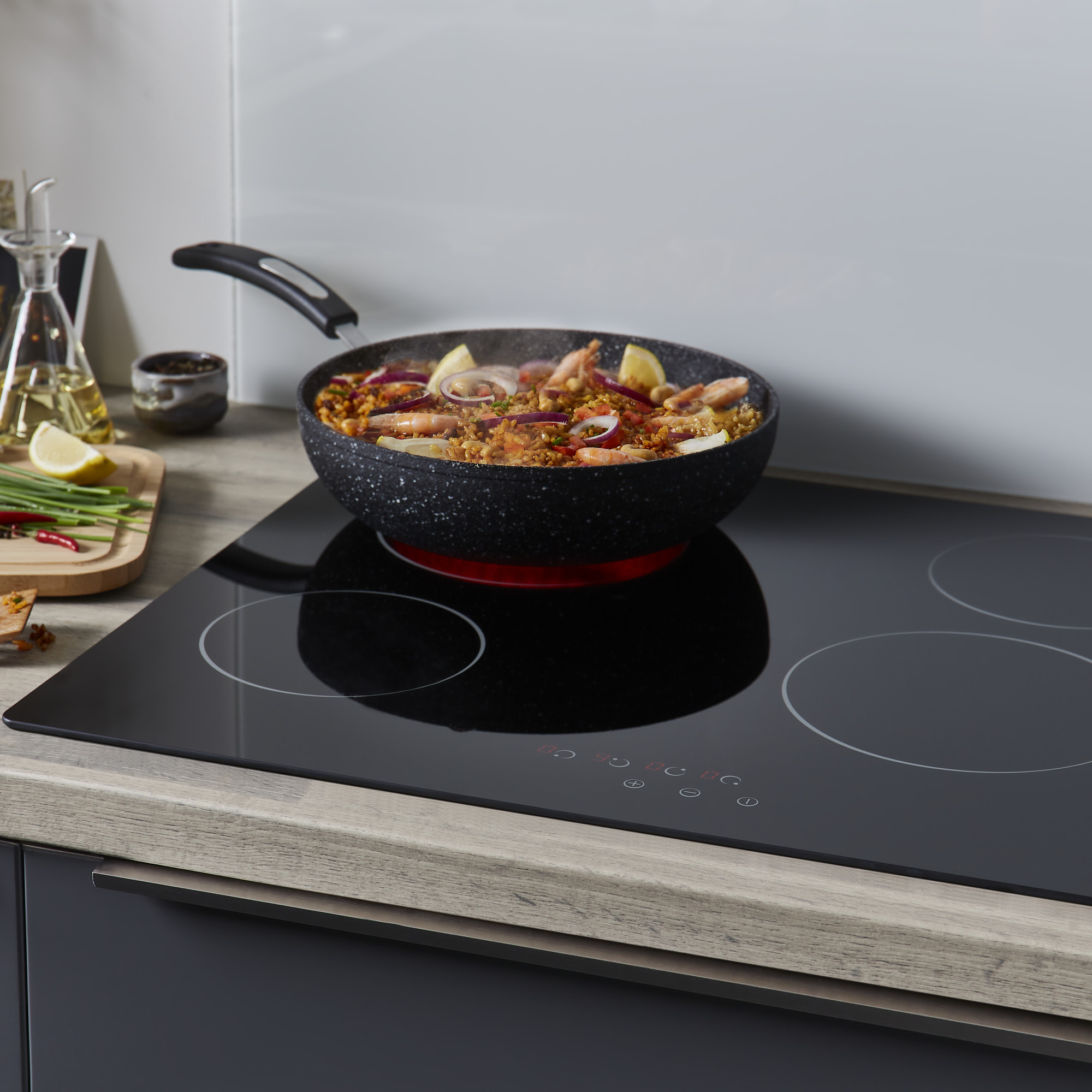 Plaque de cuisson vitrocéramique, induction & gaz