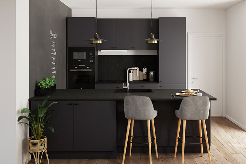Modèle de cuisine Dorice anthracite mat - Brico Dépôt