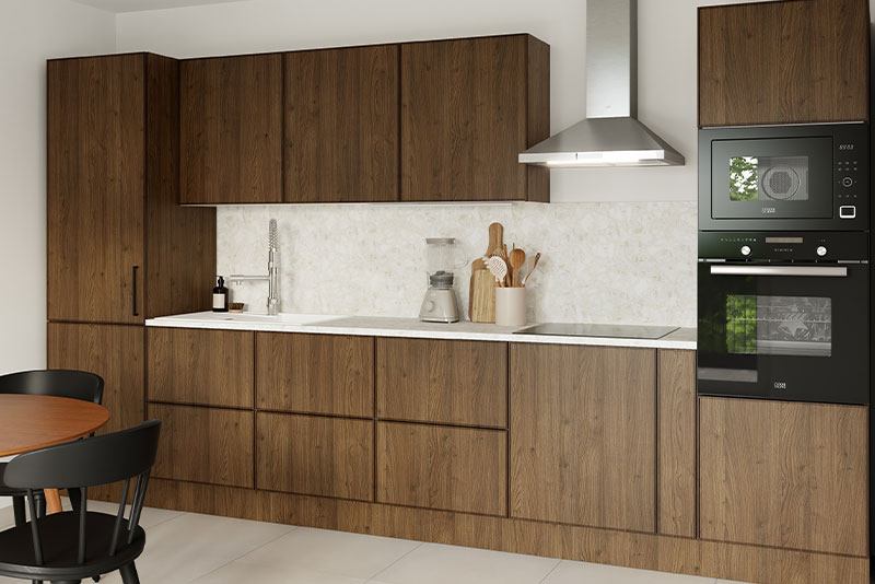 Modèle de cuisine Heline noyer foncé - Brico Dépôt