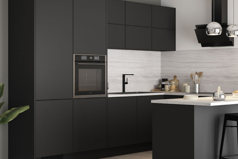 Modèle de cuisine Heline noir mat - Brico Dépôt