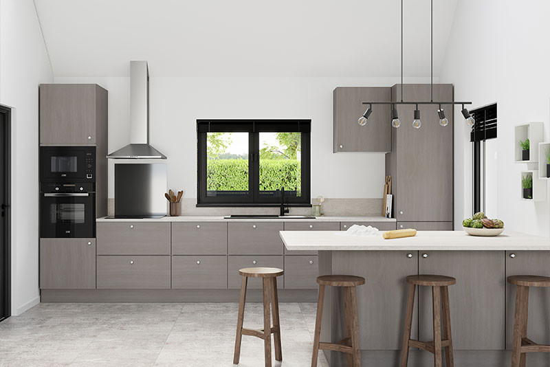 Modèle de cuisine Basilie chêne gris - Brico Dépôt