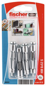 Lot de 4 chevilles métalliques pour corps creux, HM Ø6x52 avec vis métrique - Fischer - Brico Dépôt