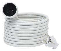 Rallonge blanche H05VVF 3680W 5 m NF - Brico Dépôt