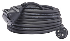 Rallonge noire à clapet 10 m NF - 3G1,5 mm² - Diall - Brico Dépôt