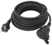 Rallonge noire étanche 20 m NF - Diall - Brico Dépôt