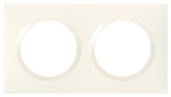 Plaque 2 postes carrée "Dooxie" blanc - Legrand - Brico Dépôt