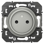 Prise 2 pôles "Dooxie" aluminium - Legrand - Brico Dépôt