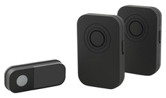 Lot de 2 carillons + Sonnette sans fil noirs Gamme "Liam" - Blyss - Brico Dépôt