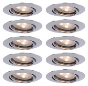 Lot de 10 spots orientables IP20 - Chromé - Brico Dépôt