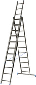 Échelle extensible en aluminium 3 x 11 marches - 6,80 m - Mac Allister - Brico Dépôt
