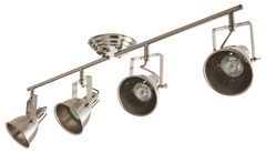 Spot 4 lumières Alu brossé GU10 (Asterion G111102-4S) - Colours - Brico Dépôt