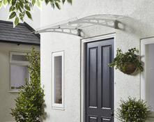 Marquise en polycarbonate - L. 140 cm RC005 - GEOM - Brico Dépôt