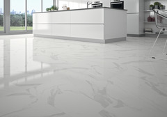Carrelage de sol intérieur "Ultimate Marble" blanc/gris - l. 59,5 x L. 59,5 cm - Colours - Brico Dépôt