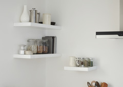 Tablette blanc gloss ep.38mm 60cm - GoodHome - Brico Dépôt