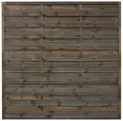 Panneau bois "Arve" autoclave classe 3, teinté marron - H. 1,80 m x l. 1,80 m. Ép. 3 cm - Marque BLOOMA - Brico Dépôt