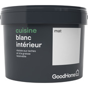 Peinture blanche cuisine 2,5 L mat - GoodHome - Brico Dépôt