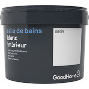 Peinture salle de bains blanche satin 2,5 L - GoodHome - Brico Dépôt