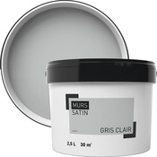 Peinture murale intérieure acrylique Satin Gris clair 2.5 L - Brico Dépôt