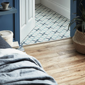 Carrelage intérieur sol/mur "Hydrolic" décor circle bleu - l. 20 x L. 20 cm - GoodHome - Brico Dépôt