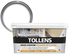 Sous-couche plaque de plâtre blanc 5 L - Tollens - Brico Dépôt