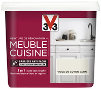 Peinture de rénovation meubles cuisine acrylique satin voile de coton 0,75 L - V33 - Brico Dépôt