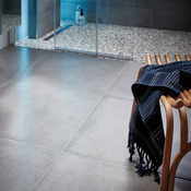 Carrelage de sol intérieur "Konkrete" gris - l. 61,6 x L. 61,6 cm - Colours - Brico Dépôt