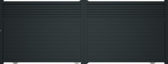 Portail coulissant aluminium gris anthracite "Vento" - L. 4,25 x H. 1,60 m - Brico Dépôt