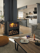 Poêle à bois "Fenix Ecodesign" noir - 7,2 kW - Panadero - Brico Dépôt