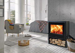 Poêle à bois "Borneo-s Ecodesign" noir mat - 6,7 kW - Panadero - Brico Dépôt