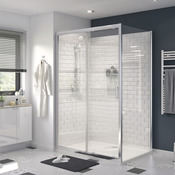 Paroi de douche latérale "Beloya" l.90 cm en verre transparent - GoodHome - Brico Dépôt