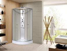 Cabine de douche hydromassante "White & Silver" - 85 x 85 cm - Brico Dépôt