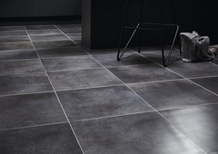 Carrelage de sol intérieur "Konkrete" gris anthracite - l. 42,6 x L. 42,6 cm - Colours - Brico Dépôt