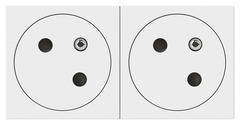 Prise double avec terre surface double inclinée 45° "Mosaic" blanc - Legrand - Brico Dépôt