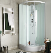 Cabine de douche hydromassante "Onega" - Blanc - L. 85 x l. 85 x H. 225 cm - GoodHome - Brico Dépôt