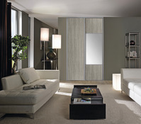 Porte de placard coulissante "Valla" H. 247,5 x L. 92,2 cm - chêne grisé - Form - Brico Dépôt