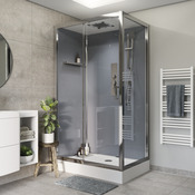 Cabine de douche hydromassante "Beloya" - L. 90 x l. 110 x H. 220 cm - GoodHome - Brico Dépôt