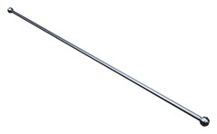 Kit barre de rideau embout boule 70/100 "Dokos" Nickel
 - GoodHome - Brico Dépôt