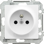 Prise avec terre "Delta Mega" blanc - Siemens - Brico Dépôt