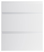 Façade 1 tiroir + 2 casseroliers "Garcinia" gris brillant l.59,7 x h.71,5 cm - GoodHome - Brico Dépôt