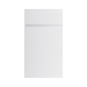 Façade 1 porte + 1 tiroir "Garcinia" gris brillant l.39,7 x h.71,5 cm - GoodHome - Brico Dépôt