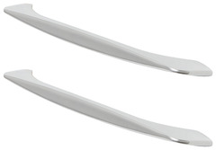 Lot de 2 poignées effet chrome argent poli "Cilantro" L 21,8 cm - GoodHome - Brico Dépôt