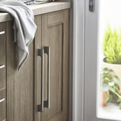 Lot de 2 poignées effet chromé poli "Hikide" L 35,2 cm - GoodHome - Brico Dépôt