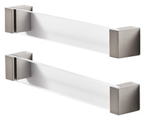 Lot de 2 poignées Transparent "Mulco" L. 20.7 - GoodHome - Brico Dépôt