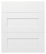 Façade 1 tiroir + 2 casseroliers "Alpinia" blanc l.59,7 x h.71,5 cm - GoodHome - Brico Dépôt