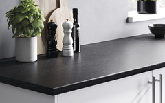 Plan de travail en stratifié aspect pierre foncé l180 x P62 x Ep2,8cm - GoodHome - Brico Dépôt