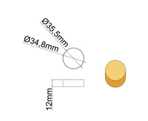 Cache-trou de charnière en plastique marron ø35 mm - Brico Dépôt