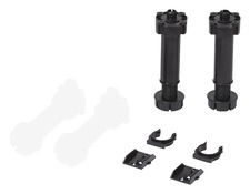 2 pieds pour meuble de cuisine plastique noir - H. 12.5cm / 19.5cm x ø 4.8cm - Cooke and Lewis - Brico Dépôt