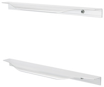 Lot de 2 poignées  anodisé effet chromé brossé "Andali" L 24,7 cm - GoodHome - Brico Dépôt