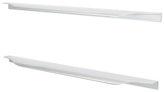 Lot de 2 poignées anodisé effet chromé brossé "Andali" L 39,7 cm - GoodHome - Brico Dépôt