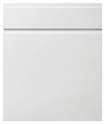 Façade 1 porte + 1 tiroir 60cm "Glorian" blanc brillant - L. 59.7 x H. 71.5cm - Cooke and Lewis - Brico Dépôt